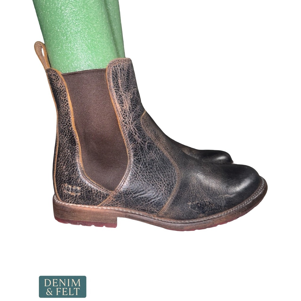 NEW Bed Stu Nandi Black Handcrafted Leather Chelsea Boots Distressed Ankle 8.5 - Picture 12 of 16